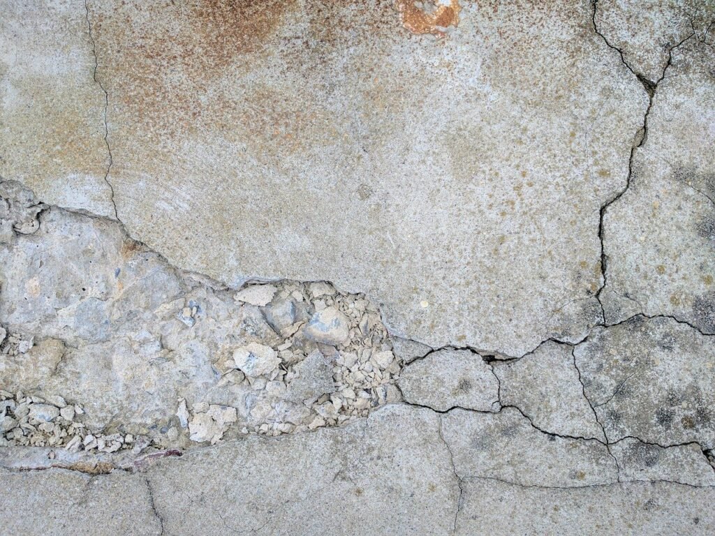 crack, concrete, industrial