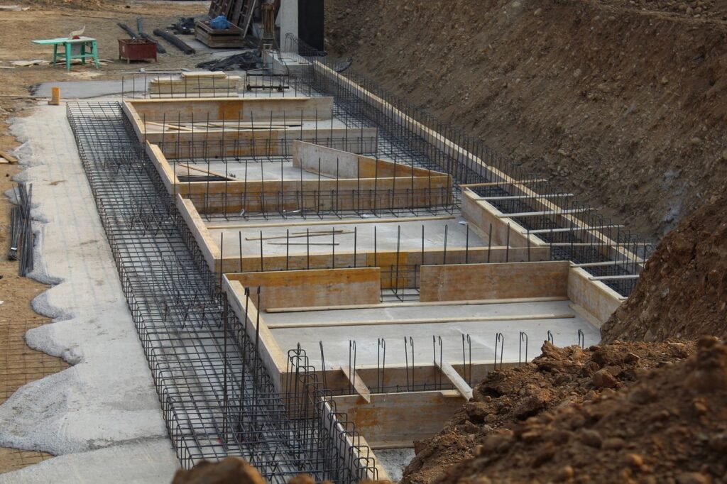 foundations, reinforced concrete, building